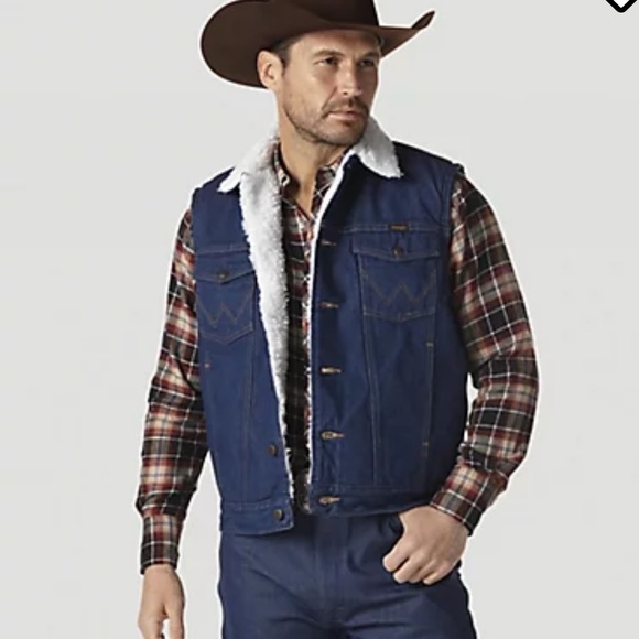 Wrangler Other - Wrangler Men’s Sherpa Lined Denim Vest